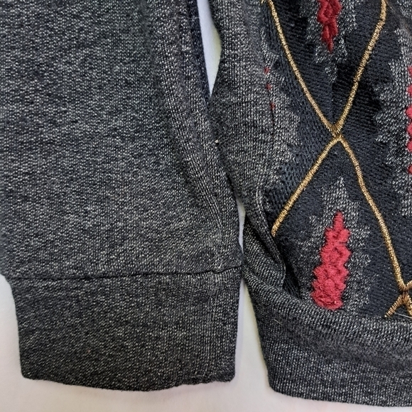 miss Me Vintage | Charcoal Gray & Red Diamond Pullover Sweater - Picture 11 of 11